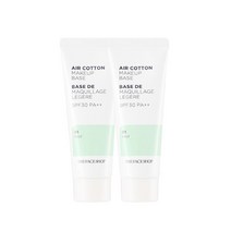 더페이스샵 에어 코튼 메이크업베이스 35ml (1+1), 01 민트, 2개