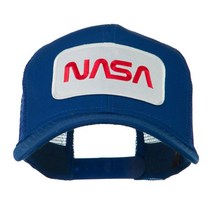 E4Hats.com NASA 로고 자수 패치 메시 백 캡 레드 330368, Royal