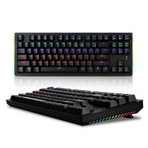 앱코 HACKER K315 텐키리스 축교환 측면 RGB 라이팅 이중사출 게이밍 기계식 키보드 블랙 (청축), 선택하세요