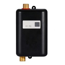 가정용전기보일러 전기 순간온수기 110v220v 미니 tankless 온도 표시 주방 욕실 난방 샤워 돼지꼬리히터 대체 심야 전기온수기 상향식, 검은색, 나는 플러그