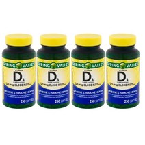 Spring Valley Vitamin D3 5000 IU 비타민 250정 4팩, 1개