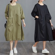 도니와 여성 핀턱 원피스 박시 스트링원피스