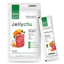 닥터독 젤리츄 반려동물 간식 파우치 10g, 소고기, 5개