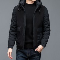 남성 오리털 소매 탈부착 양털 패딩
