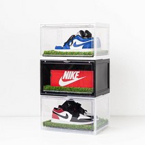 나이키신발보관함 모자보관함 조던신발장 운동화정리 슈케이스, 잔디추가없음, 클리어, 1개