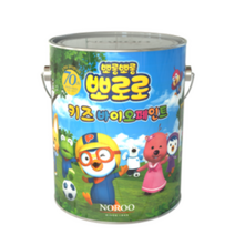 [노루페인트] 친환경 만능 수성페인트 뽀로로 키즈 바이오 페인트 수성 에그쉘광 뽀로로 화이트 - 3.8L, 뽀로로 바위