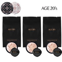 AGE20s 에이지투웨니스 에센스커버팩트 3세대 HQ 리필 14g, 3개, HQ 21호