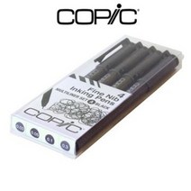 코픽 멀티라이너 4본 세트 제도펜 피그먼트펜 / 옵션선택, 4본 브라운세트