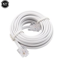 RJ11 6P2C 모듈러 전화 케이블 수수 연장 흰색 와이어 15m 12m 9m 6m 3m, [01] WHITE
