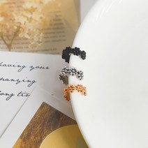 다왕 bZE642 빈티지 꽃 촘촘 이어커프 (골드+블랙+실버)