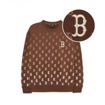 MLB 엠엘비 클래식 그라데이션 모노그램 오버핏 맨투맨 BOS D.Brown 3AMTM1334-43BRD