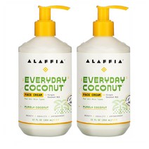 Alaffia 에브리데이 코코넛 페이스 크림 데이 Everyday Coconut Face Cream Pd. 354Ml 2개