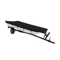 14ft 보트 커버 듀티 600D 방수 자외선 방지 트레일러 V-선체 낚시 보트 블랙 부품에 호환, 한개옵션0