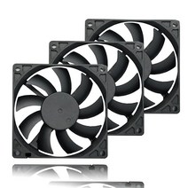80mm 슬림 저소음 컴퓨터 팬 12V x 15mm 무소음 PC 4핀 PWM 케이스 미니용 TX 빌드 EVGA GPU CPU 쿨러 라디에이터 냉각 8002200RPM 3팩, 120mm PWM Fan