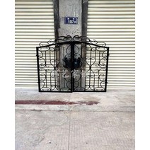 이중 주차장 철문 맞춤제작 전원주택 대문 출입문 양방향 학교 시골 별장 단지 주물담장 철예정원 차고, 검은 사각형