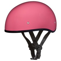 Daytona Helmets 하프 스컬 캡 오토바이 헬멧 DOT 승인 하이 그로스 화이트 XS 바이저 포함 USA 미국, Hi-Gloss Pink
