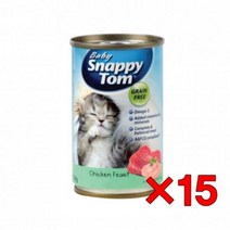 [한박스 15개] 베이비 캣 스내피톰 치킨피스트 150g 고양이 캔, 단품