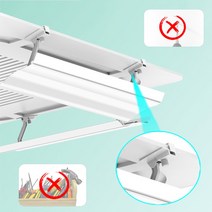 데올 스토어 천장형 시스템 에어컨 난방기 온풍기 바람막이 윈드바이저 풍향 조절 무풍 천장 4Way 에어콘 초간편설치, 1개, 4Way(60Cm)윈드바이저