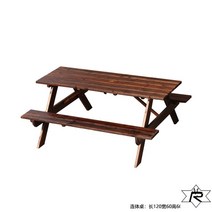 공원벤치 테라스 야외용 정원 평벤치 등받이 카페 의자 야외 파크 발코니, 점프수트/길이120폭60높이60갈색/두께3cm