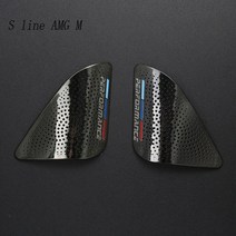자동차 스타일링 고음 스피커 커버 bmw 3 시리즈 f30 f35 프론트 도어 하이 레인지 혼 스피커 덮개 스티커 트림 액세서리, 검은색