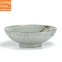Kitchen 한정식 도자기 굽면기볼 업소용 면기 칼국수 식기 냉면기 비빔밥 그릇, ♡로코 설화 V면기 9.25인치♡, [ 1개 ]