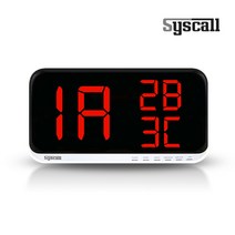 씨스콜 ST-200 호출벨 (레드블랙) 슬림형 식당벨 비상벨 주점벨 포차 병원 요양원 요양병원 학교 화장실, 모니터 3구