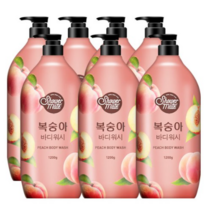 샤워메이트 복숭아 바디워시 과일향, 1200g, 7개