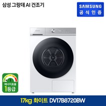 삼성 BESPOKE 건조기 그랑데AI 17kg [DV17B8720BW], 실내설치, 단일옵션