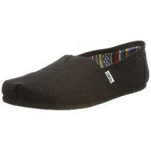 TOMS 탐스 남성용 캔버스 클래식 슬립온 블랙, 7, Black on Black