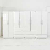 세간홈 베라 서랍 장롱 하이그로시 옷장 1단 2단 3단 긴문장롱, 화이트