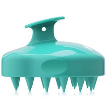 두피관리용 머리마사지기 FREATECH 두피 마사지기 샴푸 브러시 관리를 위한 실리콘 강모 비듬 제거 및 모발 성장을 샤워 헤어 스크러버 엑스폴리에이터 습식 ampamp 남성 여성, [03] 녹색