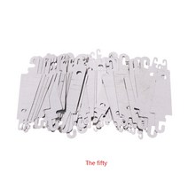 50pcs 휴대용 홈 크로스 봉제 바늘 스레딩 가이드 장치 스레더 도구, 총 금속