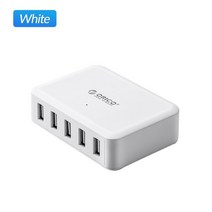 고속 충전기 무선 ORICO 데스크탑 USB 충전기 시리즈 멀티 포트 도크 아이폰 삼성 샤오미 화웨이 홈 오피, 04 DHA 5U White_01 EU Plug