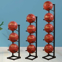 농구 축구 수납 공선반 거치대 학교 유치원, 검정색 단면 4겹 (볼 4개 배치)
