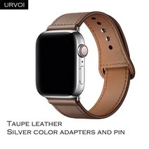 애플워치 호환 스트랩 교체 urvoi band for watch ultra series 8 7 6 5 43se 스포츠 밴드 iwatch 손목 용 정품 스위프트 가죽, 짙은 회갈색, 42 44 45 49mm, 애플워치용