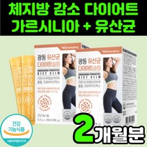 내장 지방 여자 다이어트 보조제 가르시니아 가르시아나 갱년기 뱃살 50대 여성 체지방 남자 내장 복부 지방 감소 엄마 탄수화물 컷팅 몸매 관리 유산균 프로바이오틱스 등살 뱃살 뺴기, 2박스(2개월분)