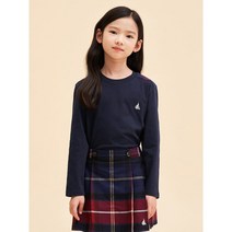 체크 포인트 긴팔 티셔츠 네이비 (BI3741U01R)