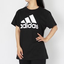아디다스 우먼스 반팔티 BL 보이프렌드 3s 로고 검정 반팔티