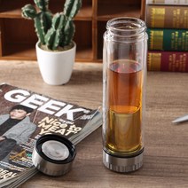 OK 크리스 이중유리 티텀블러 실버너트 400ml 티보틀