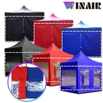 WINAIR 캐노피 천막 일반/투명 바람막이 4면세트(프레임+지붕 미포함), 투명 4면세트(프레임+지붕 미포함), 2.5x2.5m, 브라운