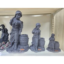 Jeju(제주) 해녀(물허벅) 장식인형(대) 23cm x 35cm