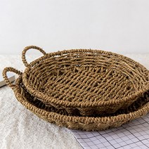 트레이 쟁반 카페 손잡이 해초 쟁반, 대34cm(+400원)