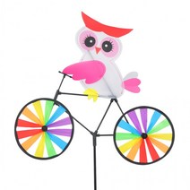 정원용바람개비(자전거타는핑크부엉이) 매장입구장식, 상세페이지 참조