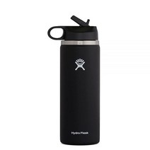 Hydro Flask 와이드 마우스 스트로 물병 뚜껑 442386, Black_Flex Straw 40 Oz