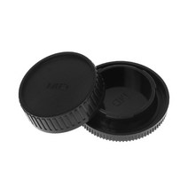 Rear Lens Body Cap Camera Cover Set Dust Screw Mount Protection Plastic Black Replacement for Minolta MD X700 DF-1, 렌즈 커버 + 동체 덮개