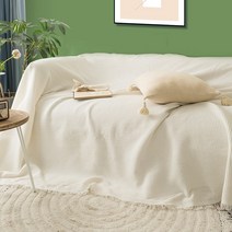 SKANDSALO 쇼파 패드 6인용 천커버 가죽갈이 돌쇼파 매트 천갈이, waffle 화이트_230 x 340cm