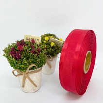 포장 리본 끈 제이제이리본 양단오간디B 7mm 15mm 25mm 40mm 20컬러 ( 길이 45M 90M ) 공단리본, OB18, 7mm(90M)