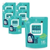 답이답이다 베이킹소다 액체세제 리필, 6개입, 1.8L