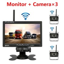 어라운드뷰 후방 사이드 카메라 -7인치 무선 자동차 모니터 트럭 RV 버스 이미지 12V-24V 차량, 03 3 Camera