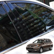 베라크루즈 B/C필러 포스트 마스크 데칼 스티커 자동차 기둥 몰딩 카본 무광 유광 시트지, 유광 블랙